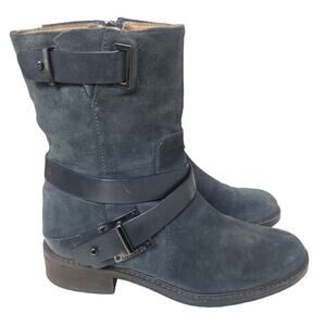 Louise Et Cie Womens Valencia Suede Leather Moto Ankle Boots Size 6.5M Harness